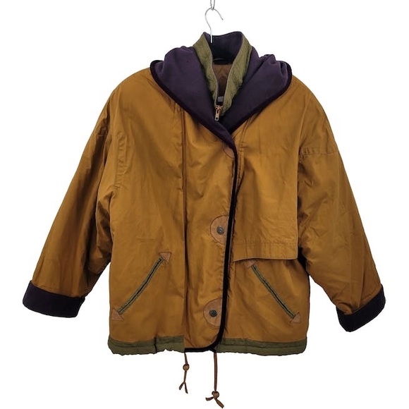 The Limited Vintage Oversized Tan Canvas Coat - Picture 3 of 4